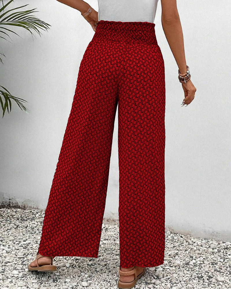 Saphire | Women's Trousers with Geometric print