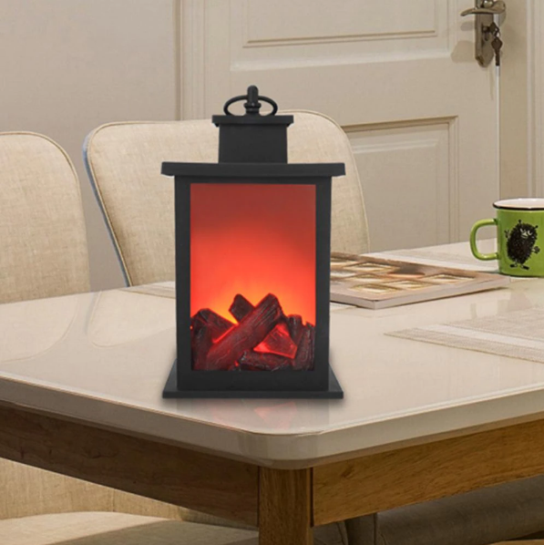 Flameless Fire Realistic Lantern Lamp