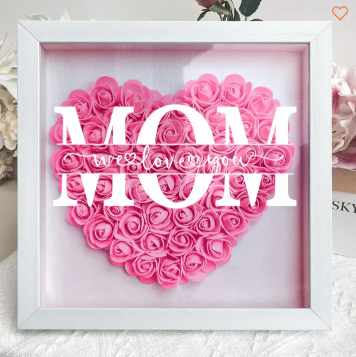 Personalized Flower Heart with Names – Unique Mother's Day Gift