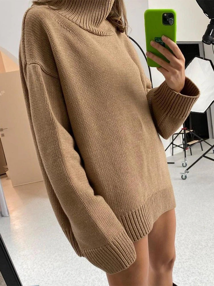 Sevi - Oversized knitted roll-neck sweater