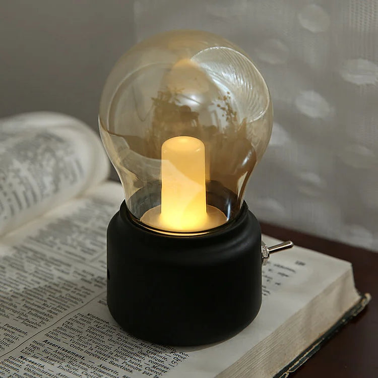 RetroGlow - Portable LED Nightlight with Rechargeable Battery