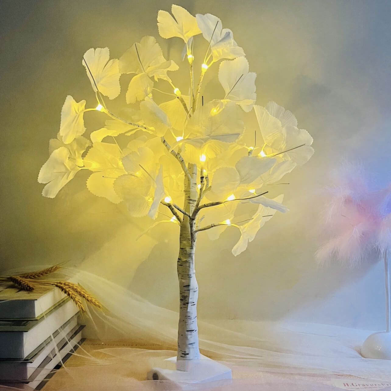 Battery-operated LED lighted tree