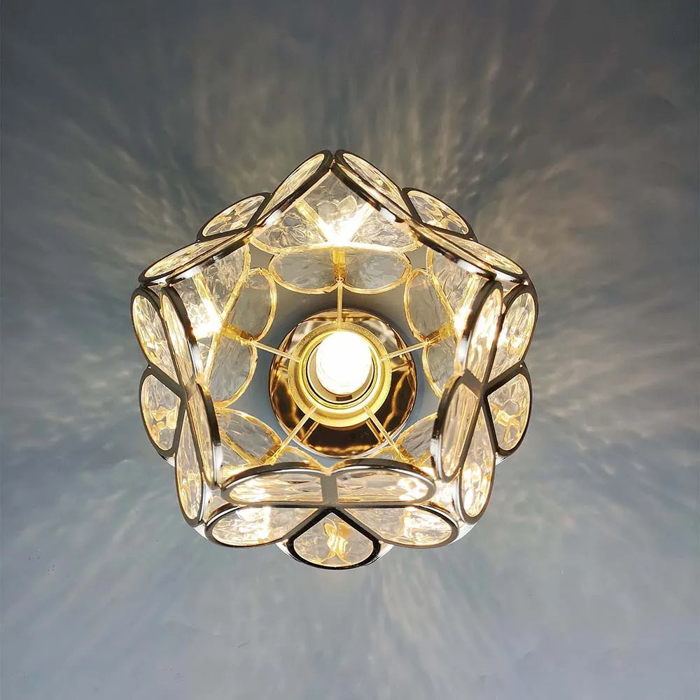 Flowers Style Glass Ceiling Lamp