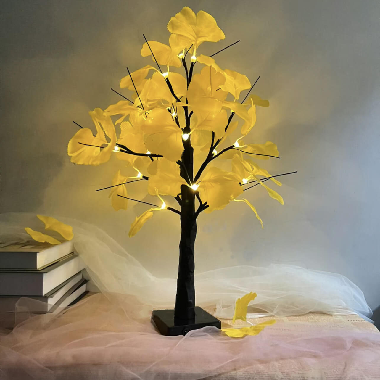 Battery-operated LED lighted tree