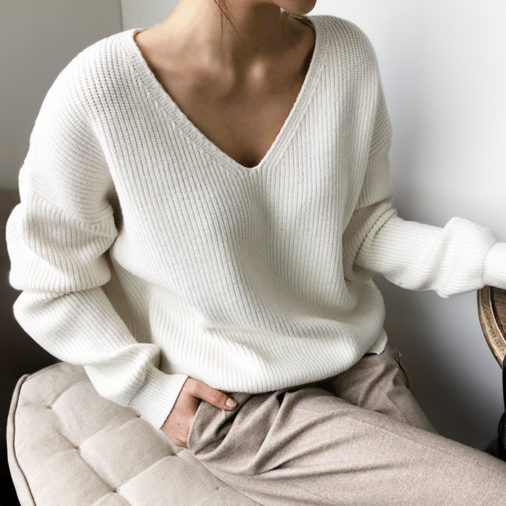 Adeline - Luxe V-Neck Sweater