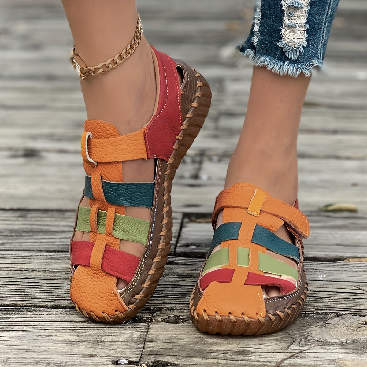 Ivy colorful sport flat Sandals