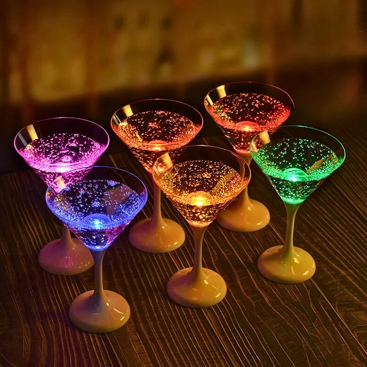 GlowSip - LED Illuminated Wine Glass Set (6 pcs)