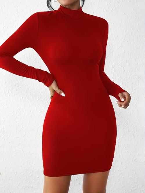 Gelisa - Classic bodycon dress with turtleneck