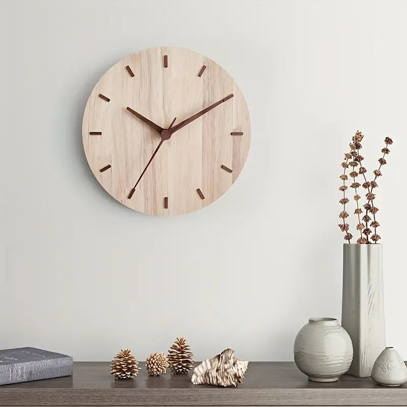 Minimalist Aesthetic Wooden Wall Clock