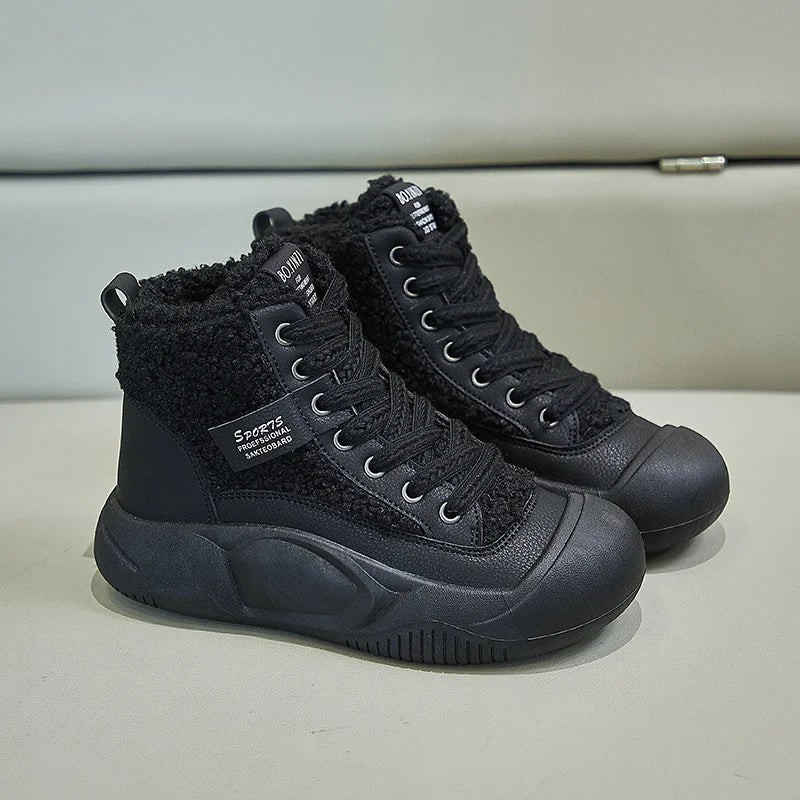 Ava - Warm Slip-Resistant Fleece-Lined Ankle Shoes