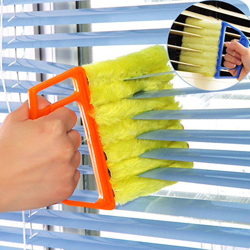 Cleaning brush for tight spaces with reusable microfiber covers