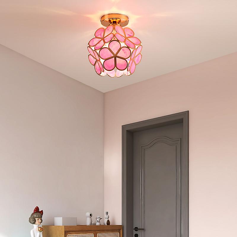 Flowers Style Glass Ceiling Lamp