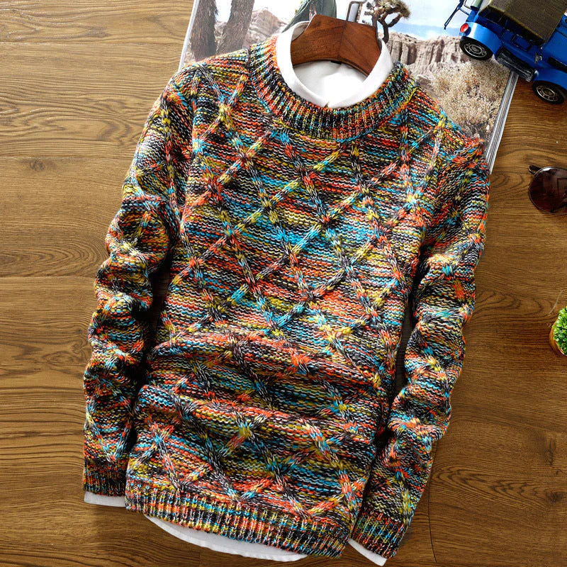 Isabel | Vibrant Rainbow Knit Sweater