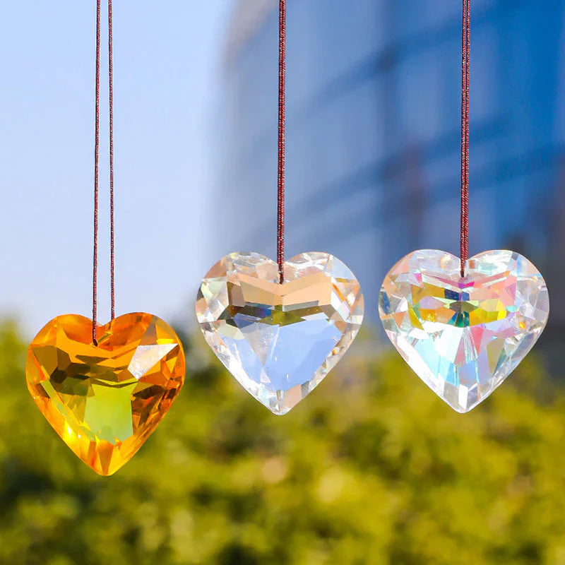 SunAura Heart-Shaped Suncatcher