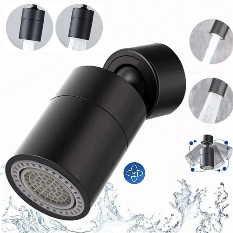 FlexSpray 360° Rotating Faucet Spray Head with Adjustable Water Flow