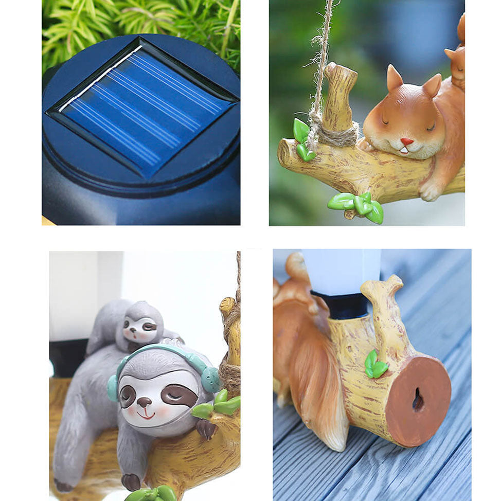 GlowSloth – Funny Outdoor Wall Light with Two Sloths Resting on a Branch