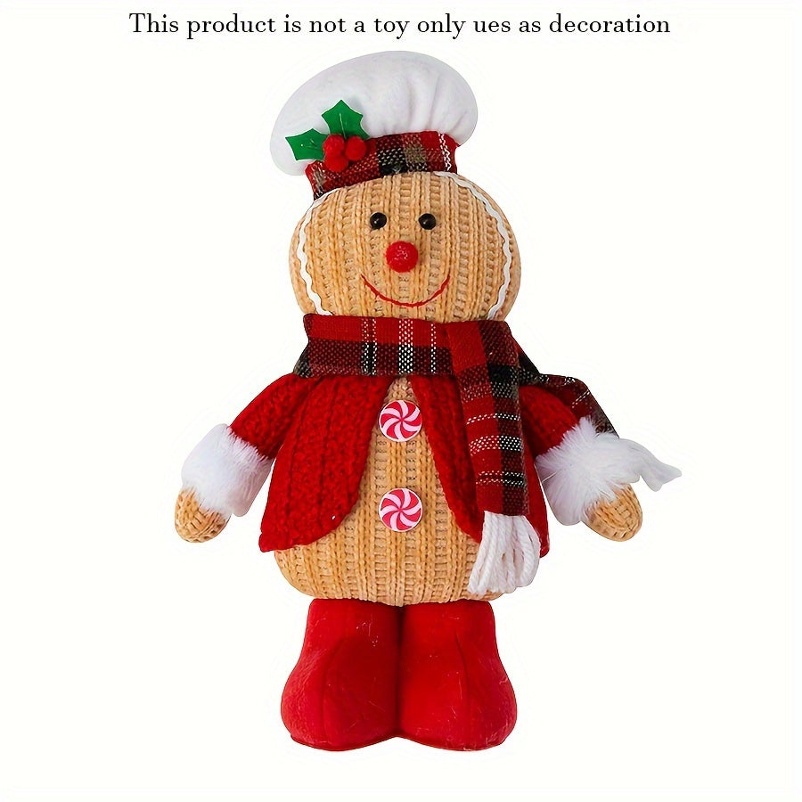 2-Piece | Handcrafted Knitted Christmas Figurine Decor