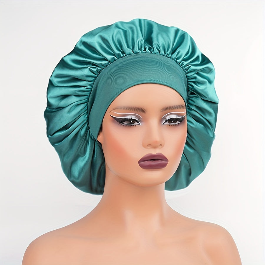 Rebel | Wide Elastic Band Satin Sleep Bonnet Cap