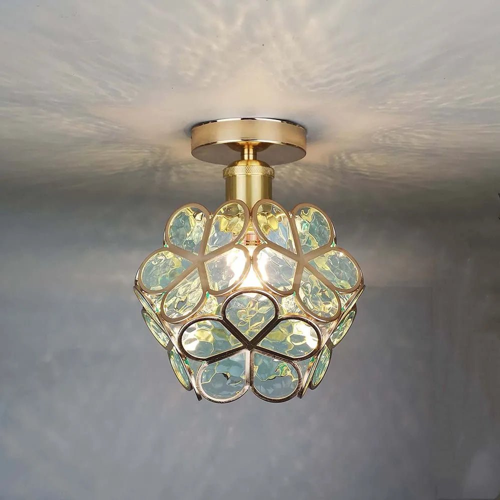 Flowers Style Glass Ceiling Lamp