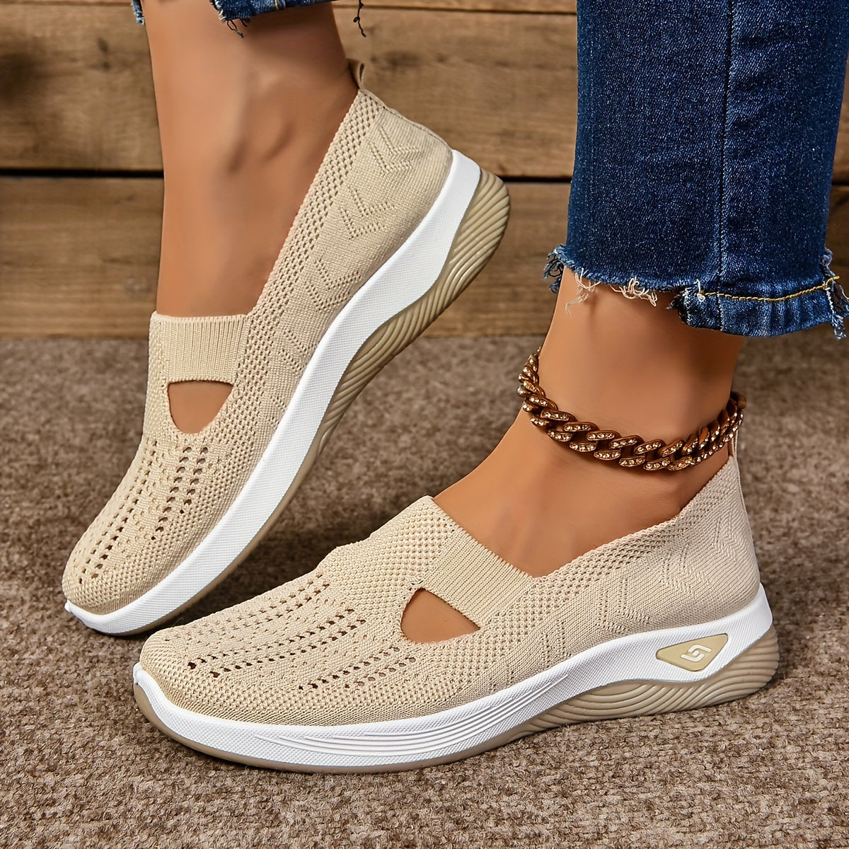 Woven Orthopedic Soft Sole Shoes