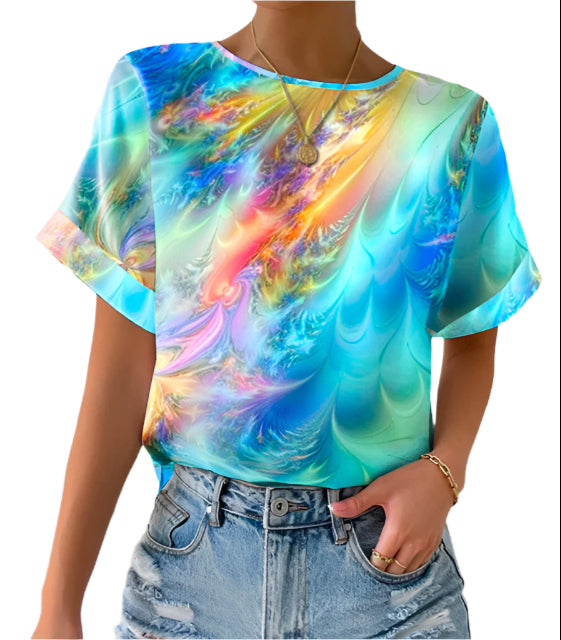 Madeline - Abstract Batik Blouse for Women
