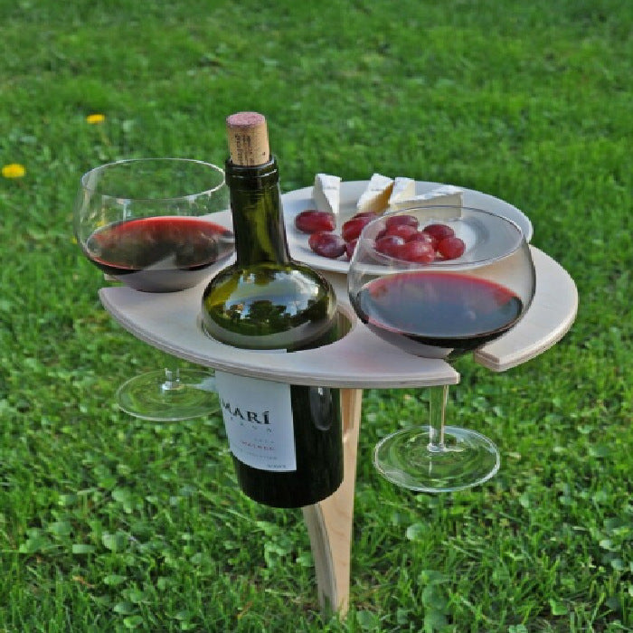 Terraliv Outdoor Drink Holder – Portable Picnic Table for Bottles and Glasses