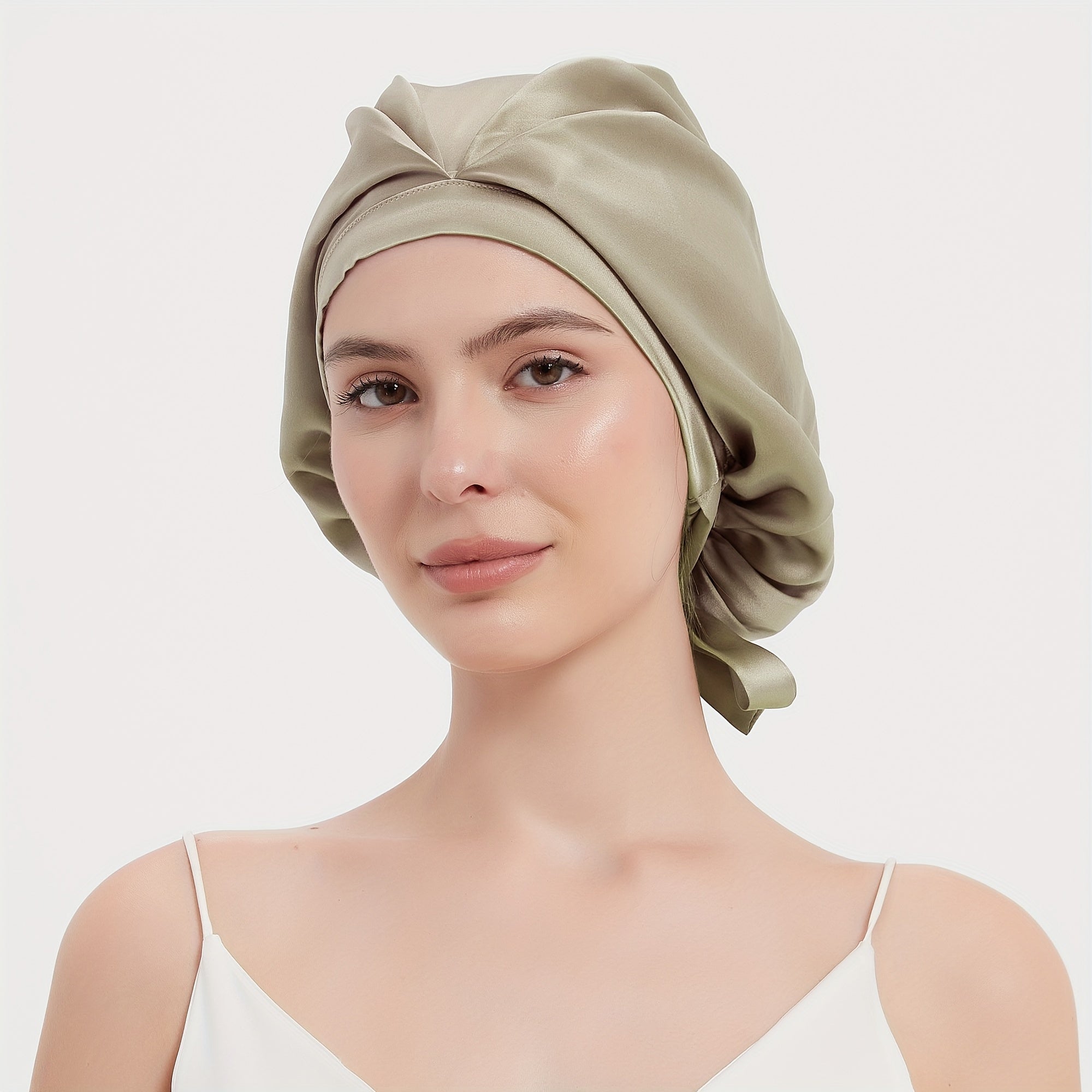 Cate | Lightweight Pleated Hair Bonnet for Sleeping