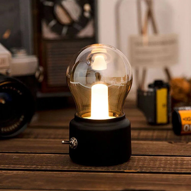 RetroGlow - Portable LED Nightlight with Rechargeable Battery