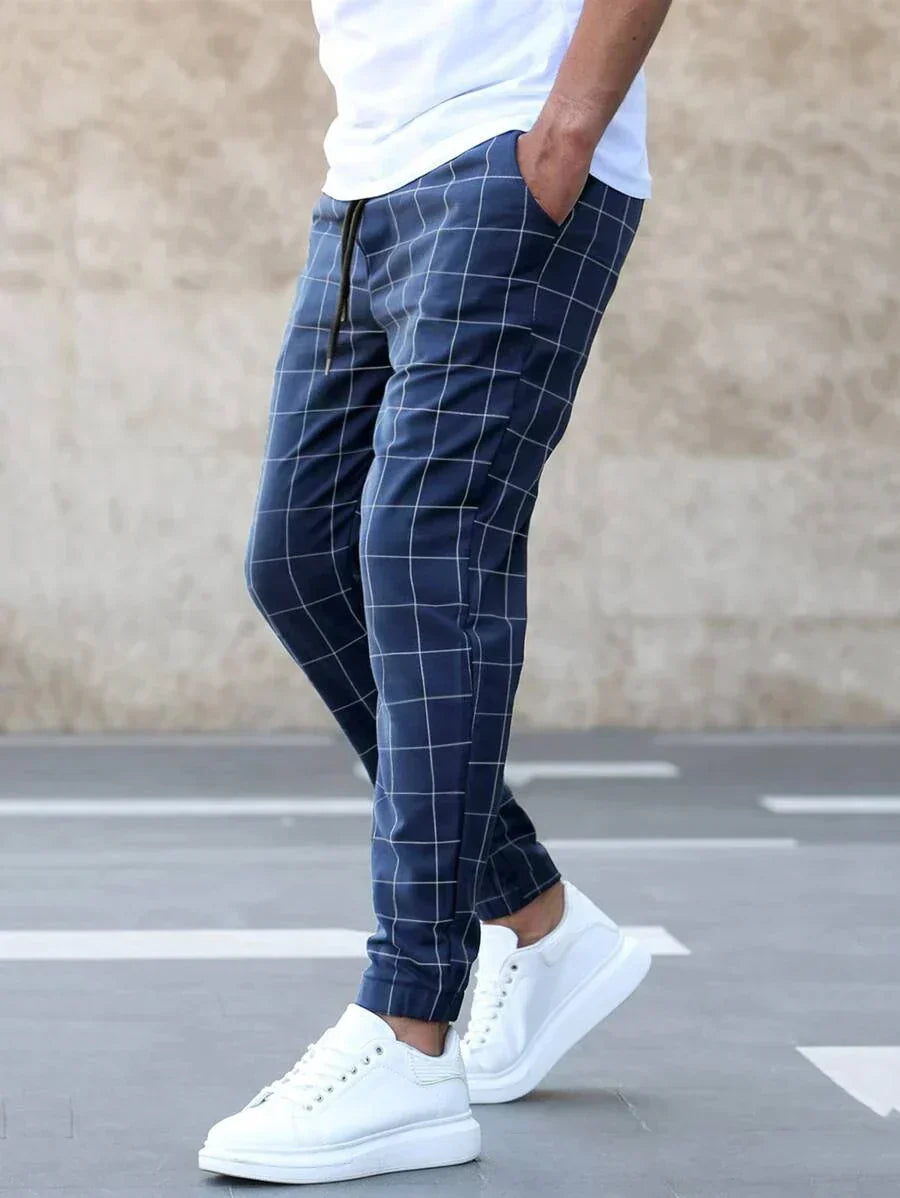Marcus- Checkered classic comfort pants with drawstring