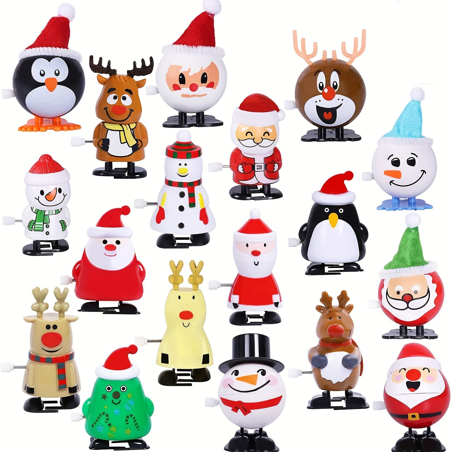 5pcs Mini Wind-Up Christmas Toys