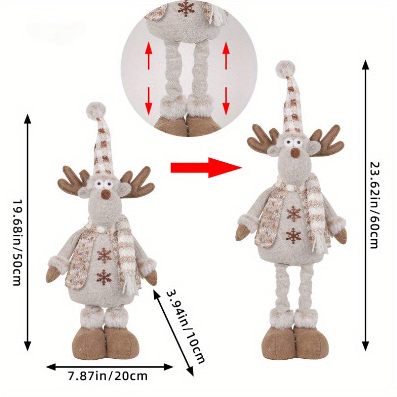 Holiday | Collectible Christmas Snowman and Reindeer Doll Set