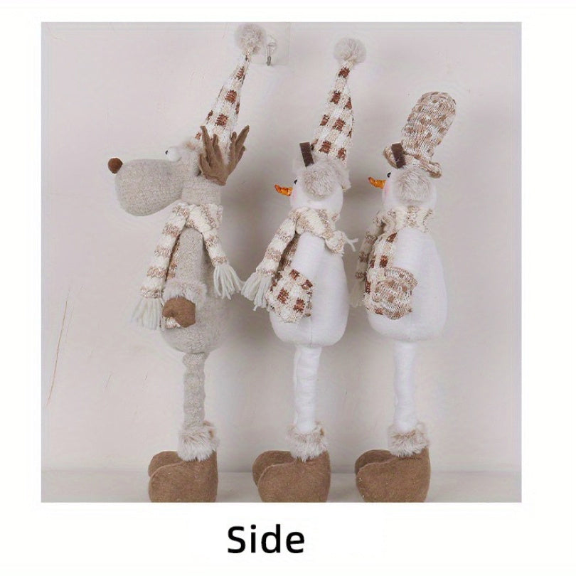 Holiday | Collectible Christmas Snowman and Reindeer Doll Set