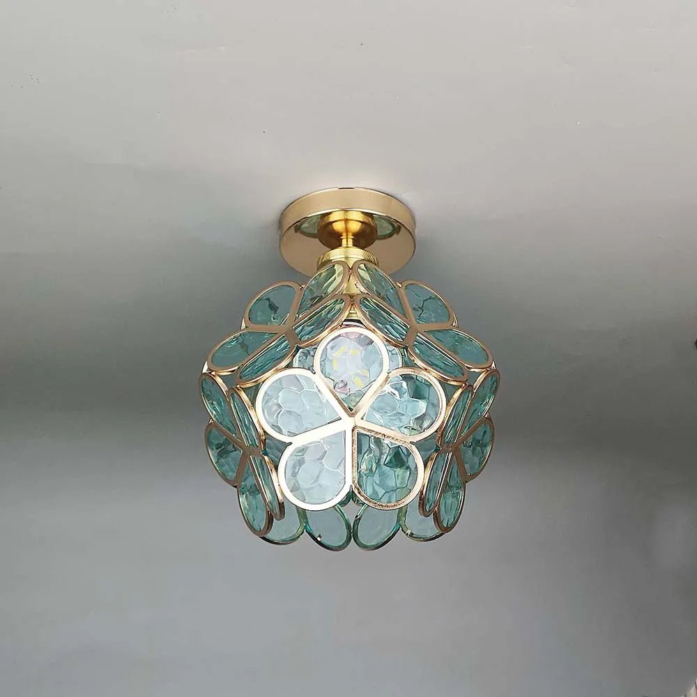 Flowers Style Glass Ceiling Lamp