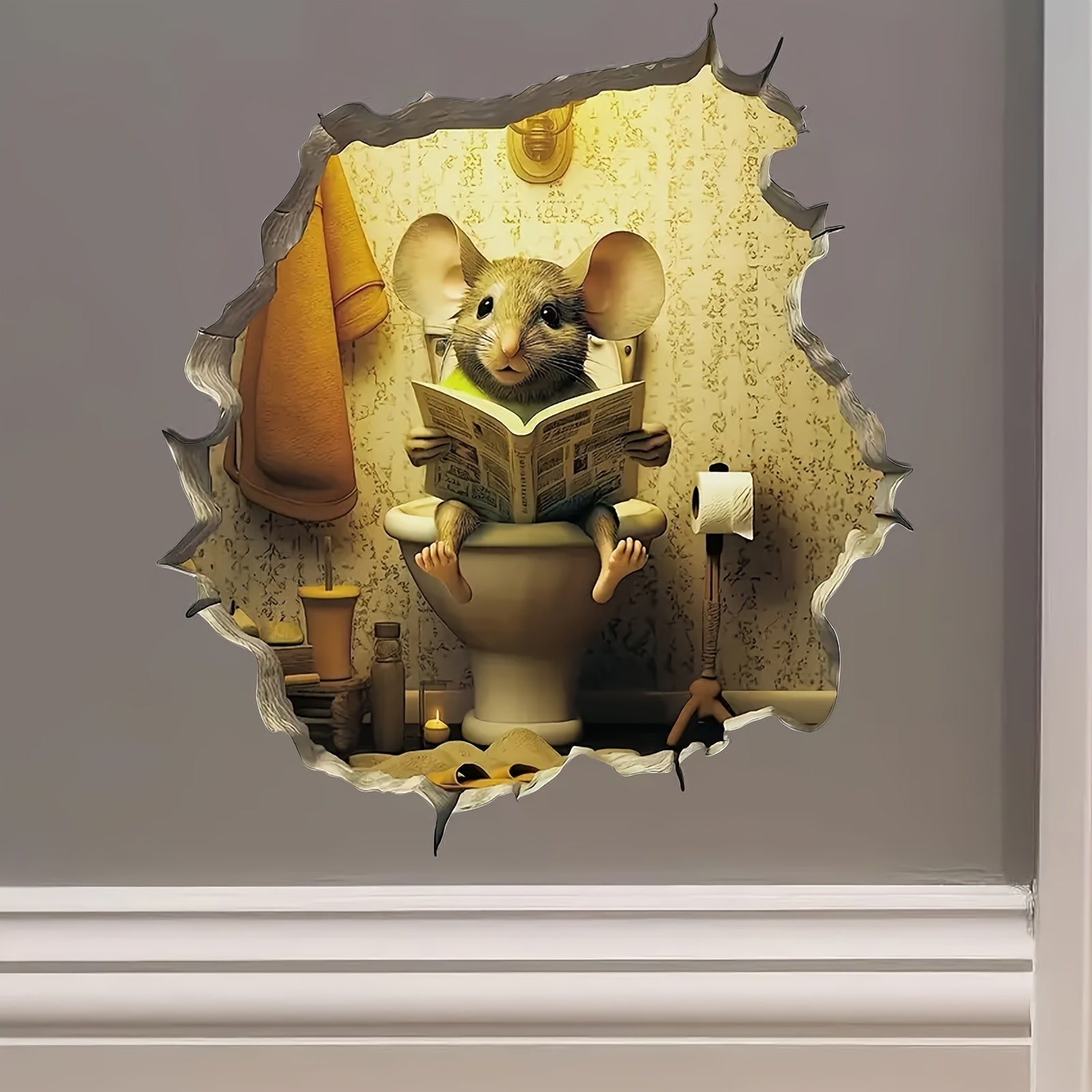 3D Mouse Wall Sticker