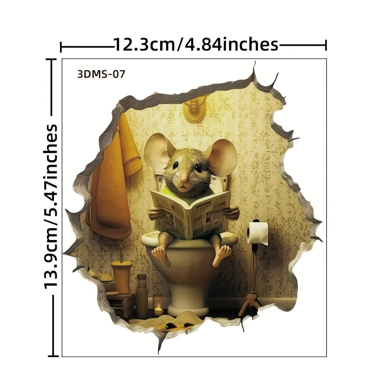 3D Mouse Wall Sticker