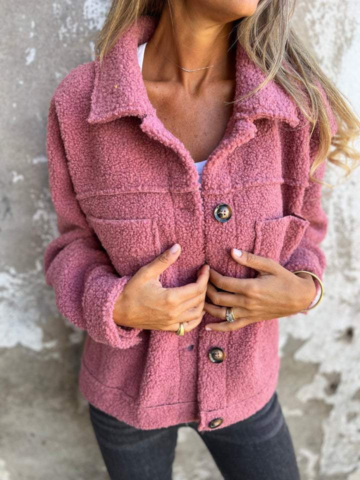 Marlene Elegant Jacket with Unique Reversed Collar Design