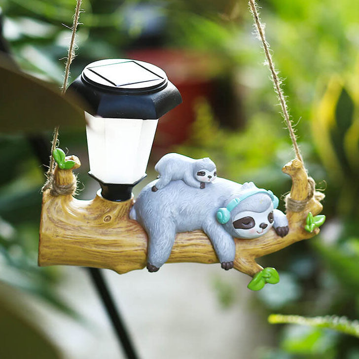 GlowSloth – Funny Outdoor Wall Light with Two Sloths Resting on a Branch