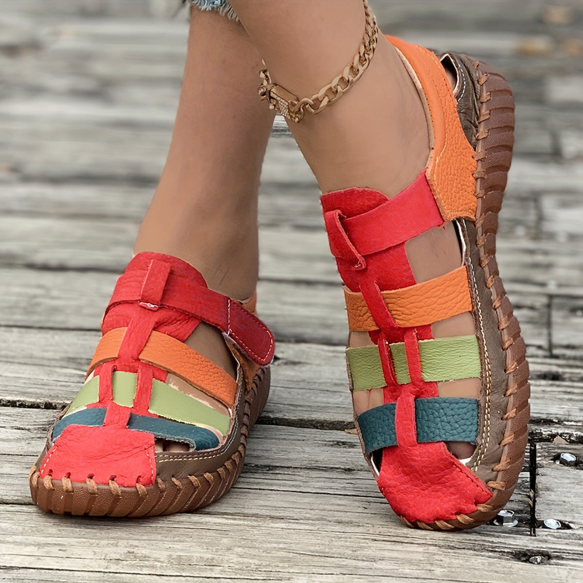 Ivy colorful sport flat Sandals