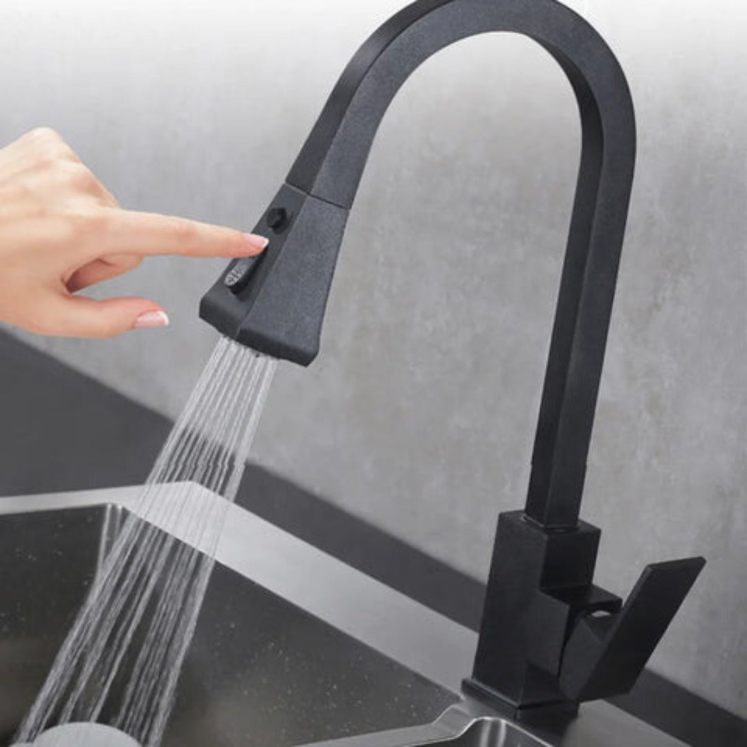 BlackMatte - Kitchen Faucet with Pull-Down Spray