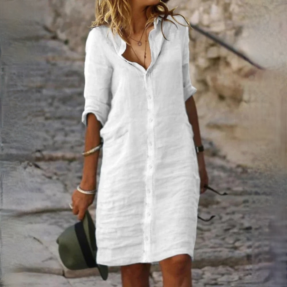 Amelia Women's Stylish Linen Dress