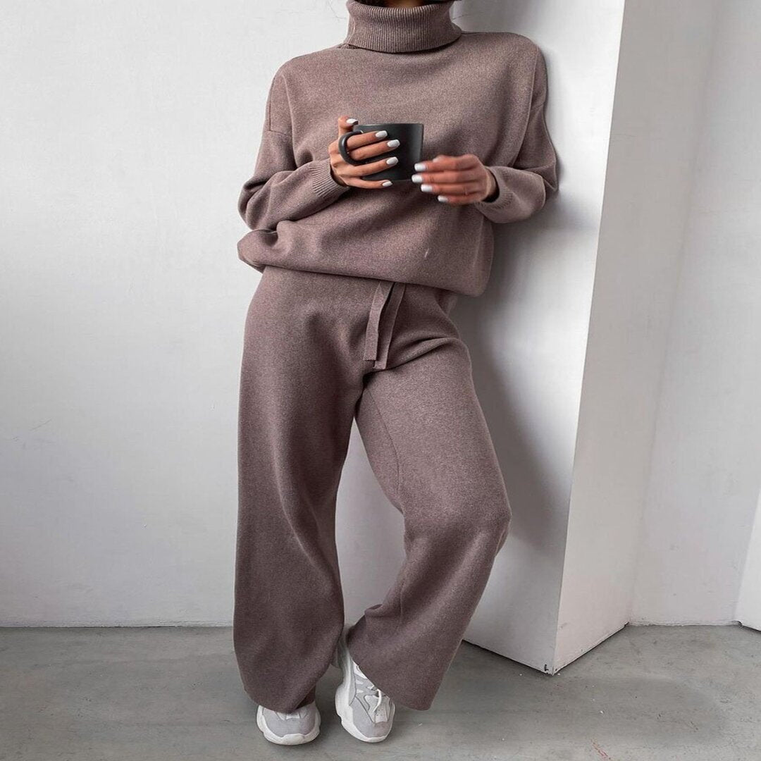 Nelfa | Cozy Turtleneck Sweater Set with Pants