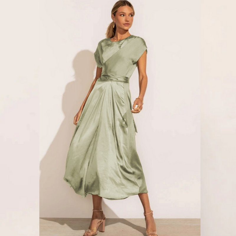 Sofie Elegant Wrap Midi Dress