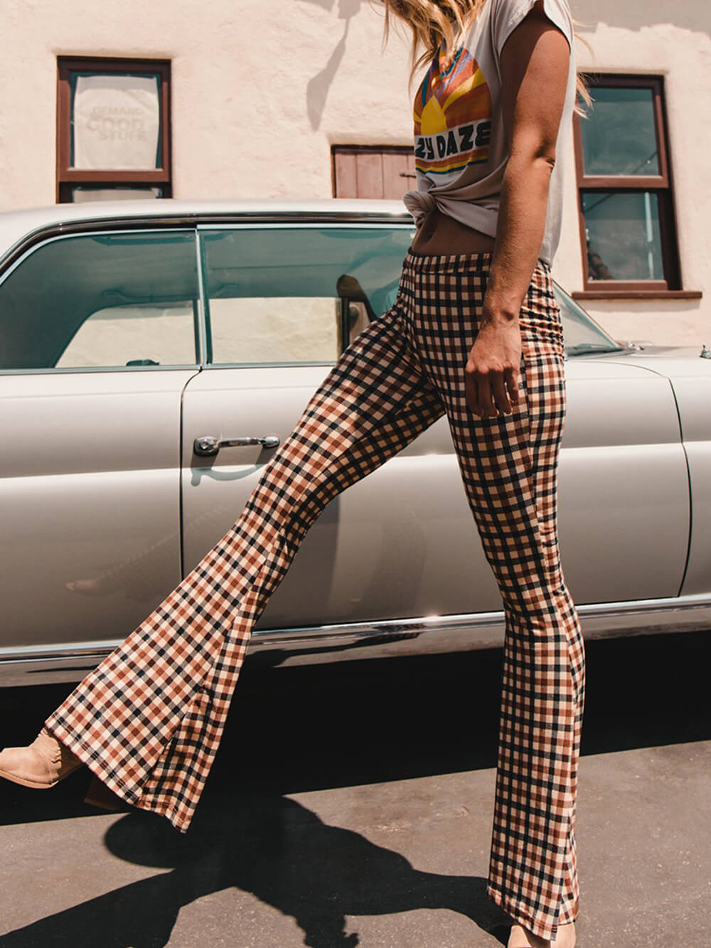 Willow - Checked wide-leg trousers