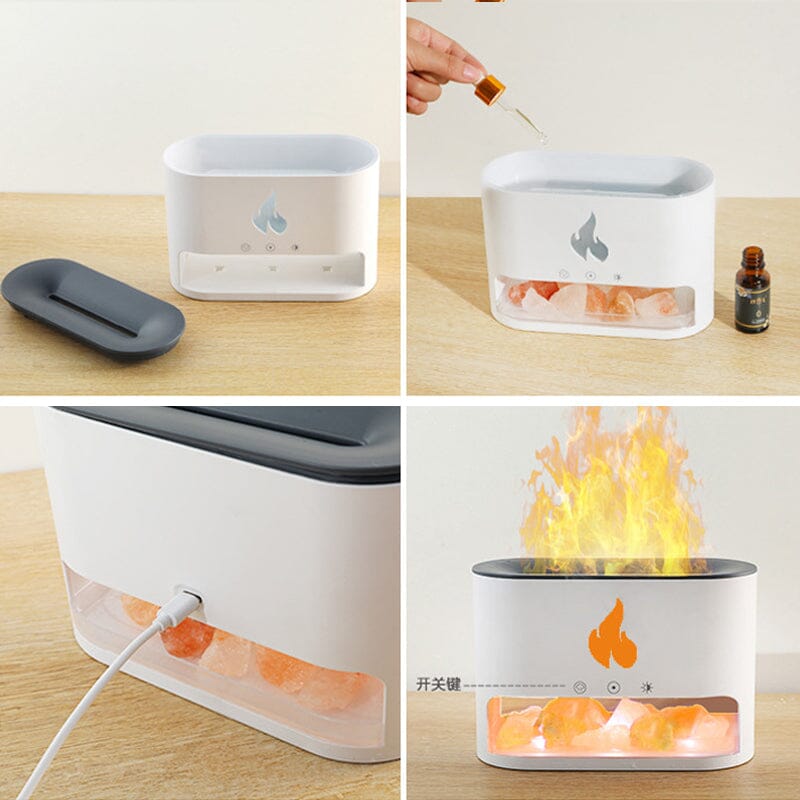 Aroma flame humidifier