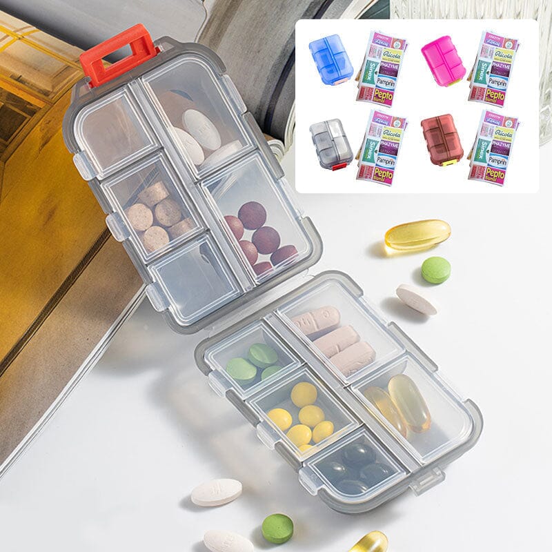 Travel Pill Box with 161 Stickers for Personalization