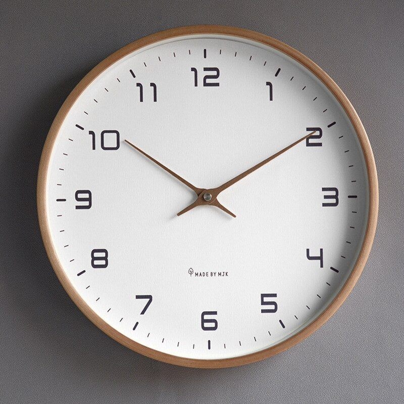 Scandinavian wooden wall clock