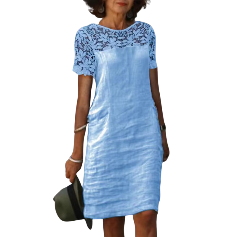 Ella Short Sleeve Summer Dress for Women with Relaxed Fit