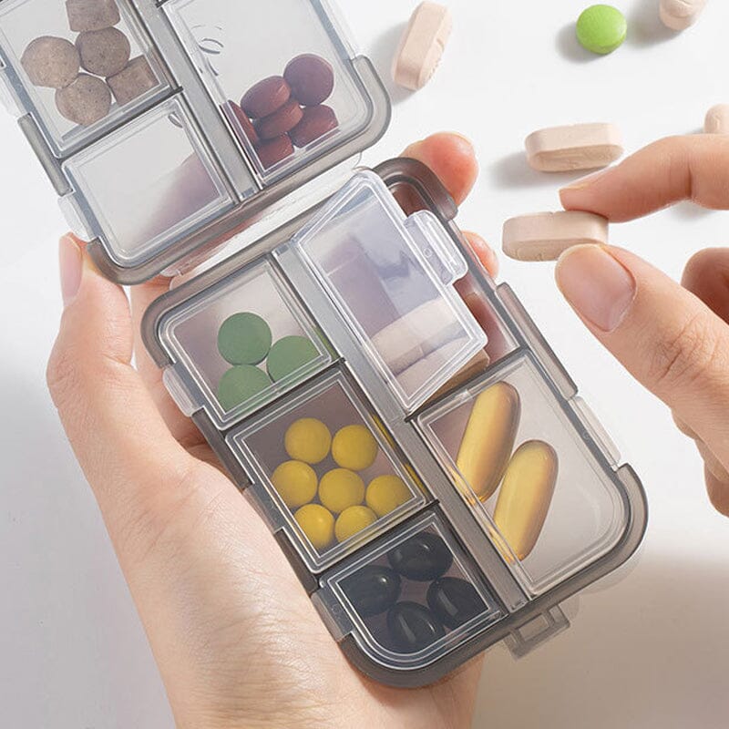 Travel Pill Box with 161 Stickers for Personalization