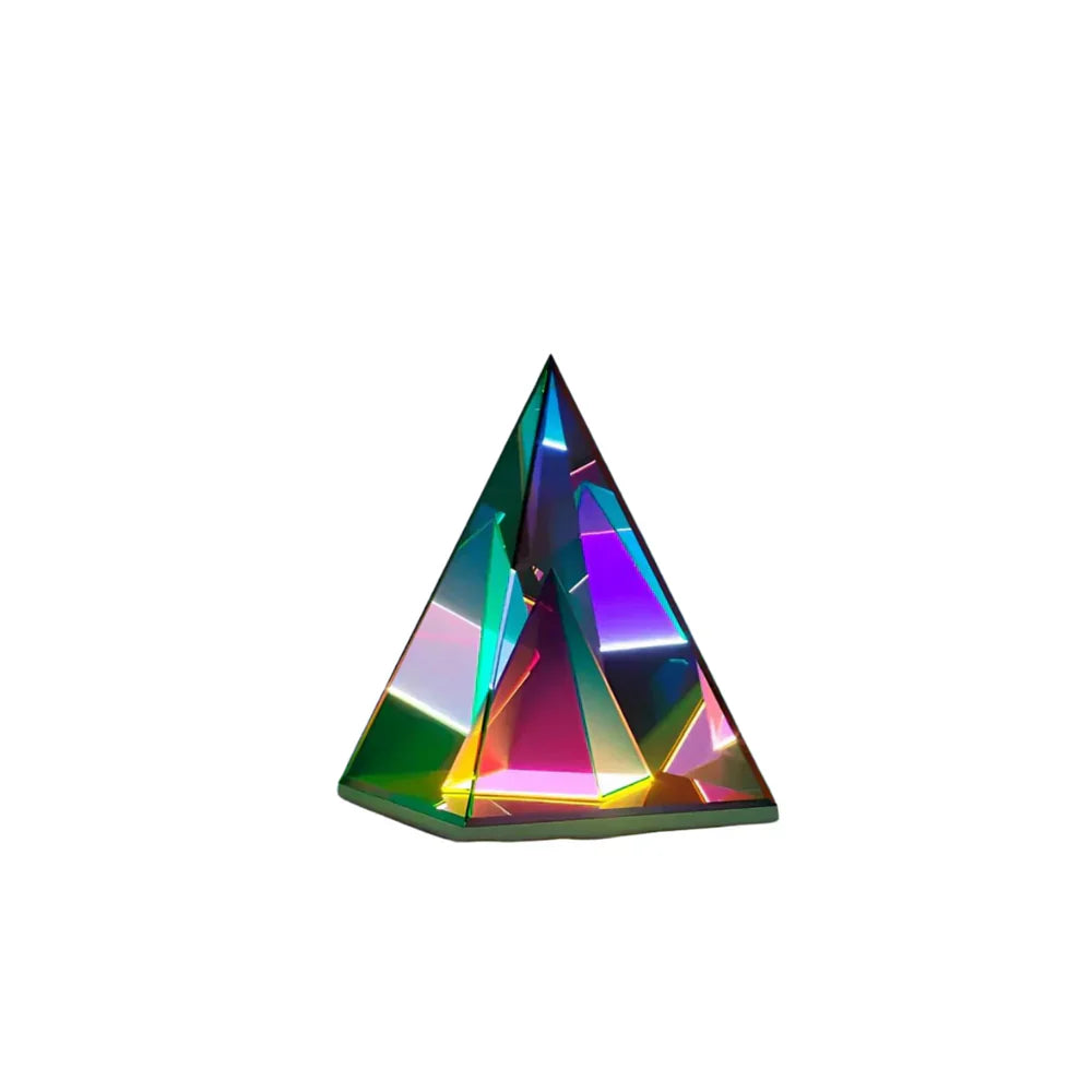 LumiPyramid - Pyramid Lamp with Changing Iridescent Colors