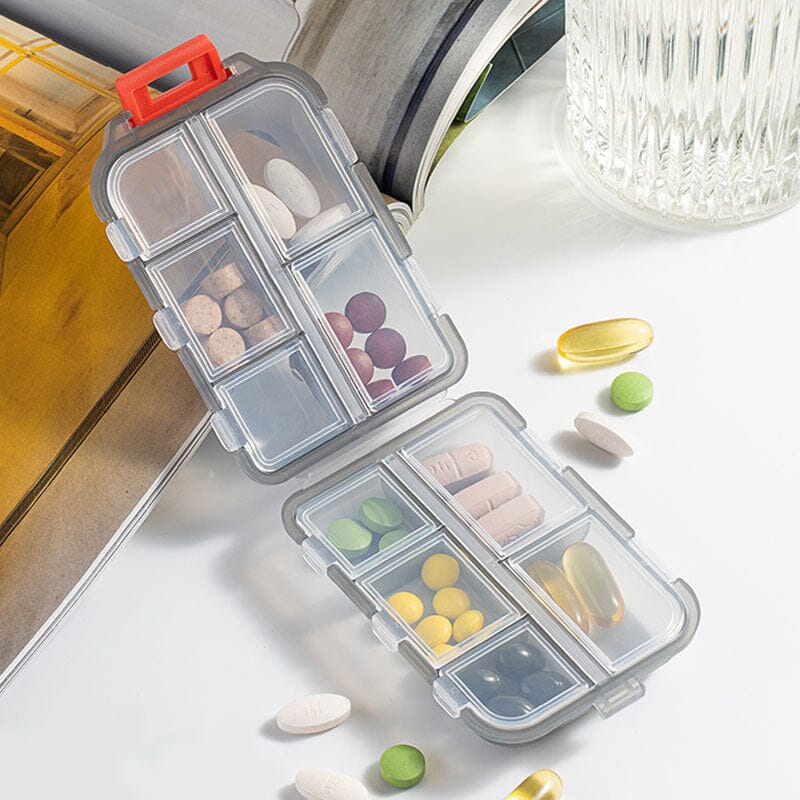 Travel Pill Box with 161 Stickers for Personalization